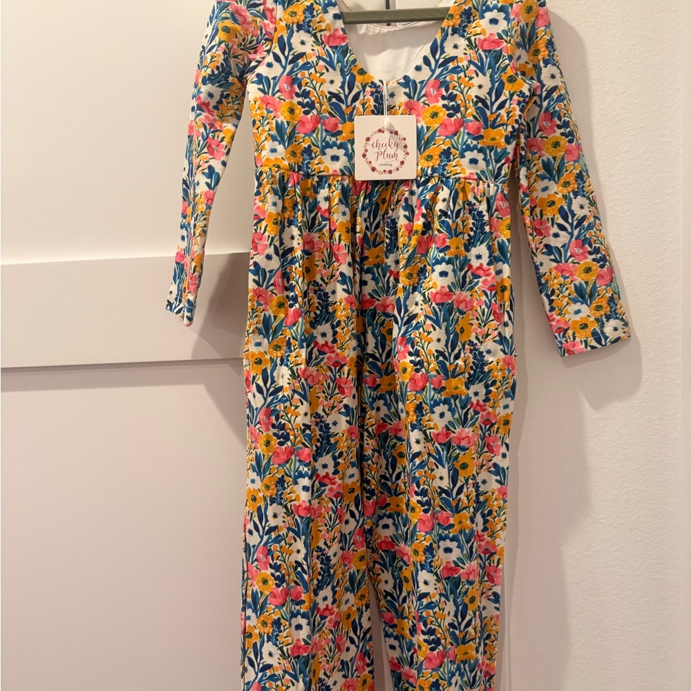 Cheeky Plum Toddler 3T Jumpsuit - dreamy jubilee